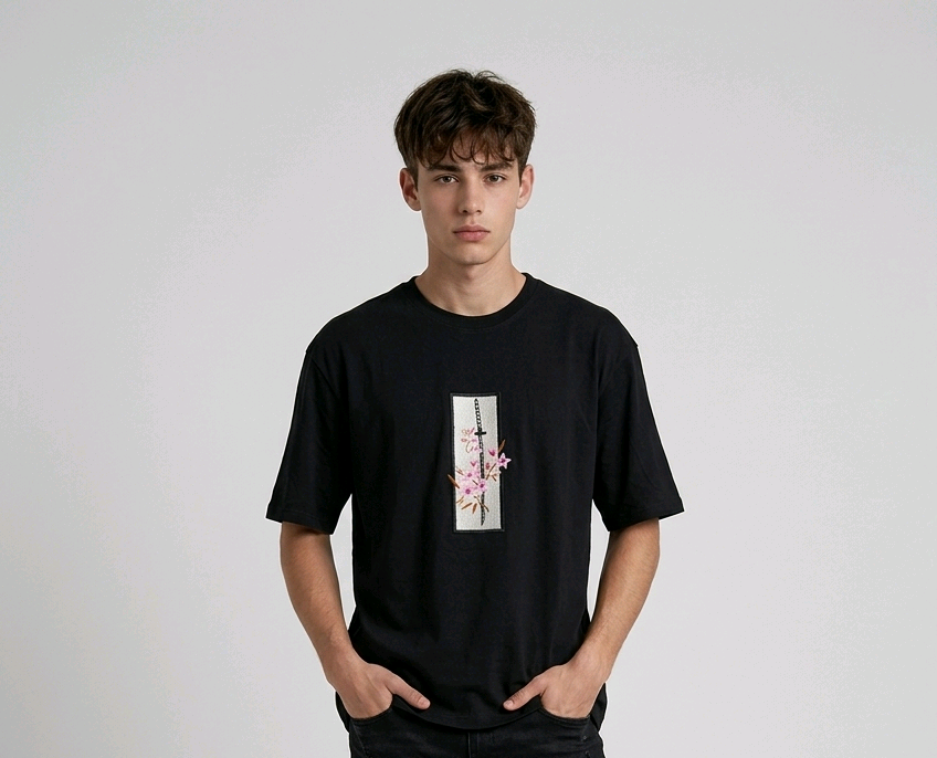 "high-density direct embroidery" to emphasize the premium quality and design technique.
