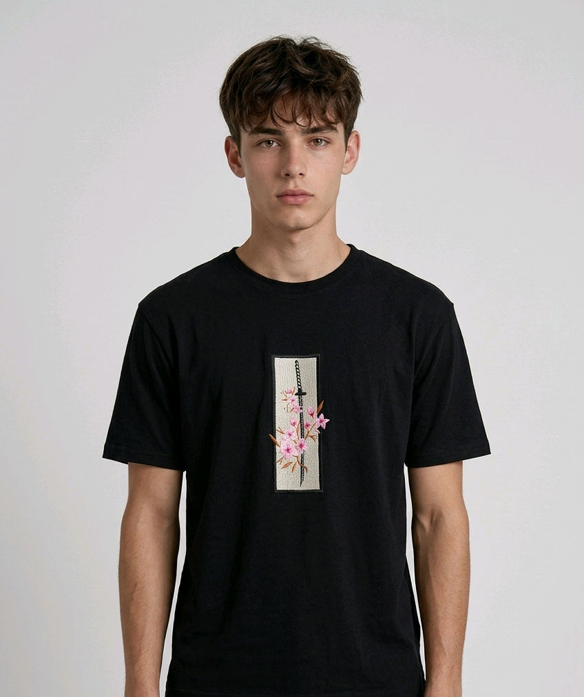 "high-density direct embroidery" to emphasize the premium quality and design technique.